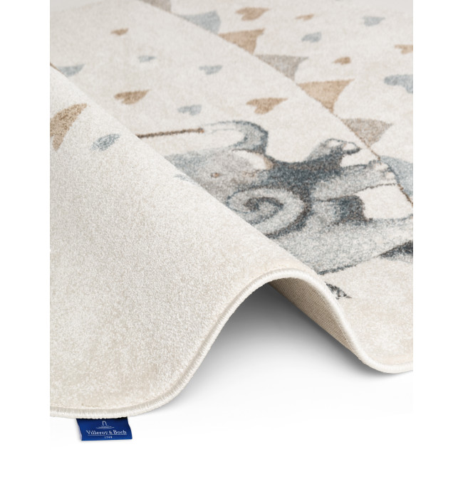 Koberec Villeroy & Boch BOHO KIDS Round Walk like an Elephant Rainy krémový kruh