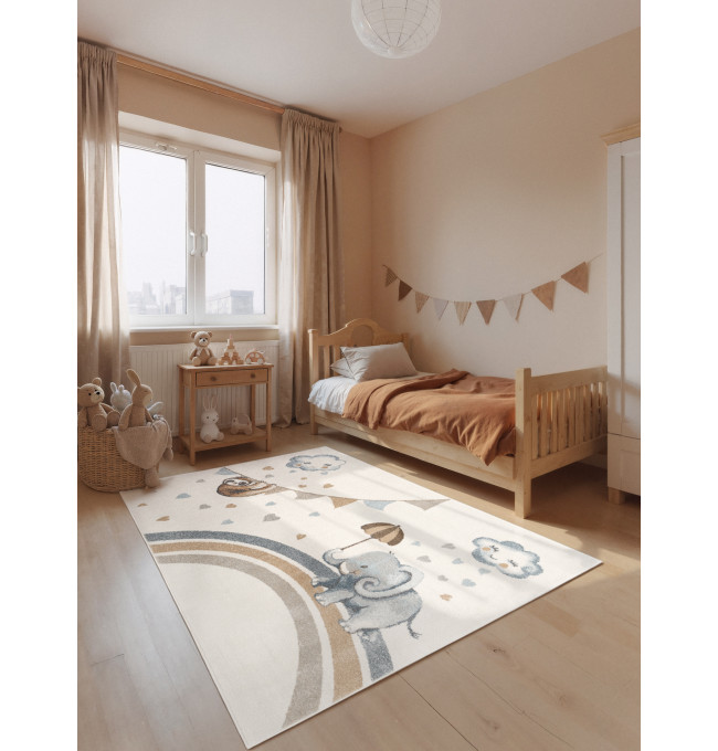 Koberec Villeroy & Boch BOHO KIDS Walk like an Elephant Rainy Party krémový