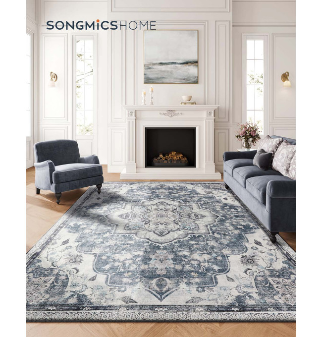 Koberec Vintage šedý / modrý