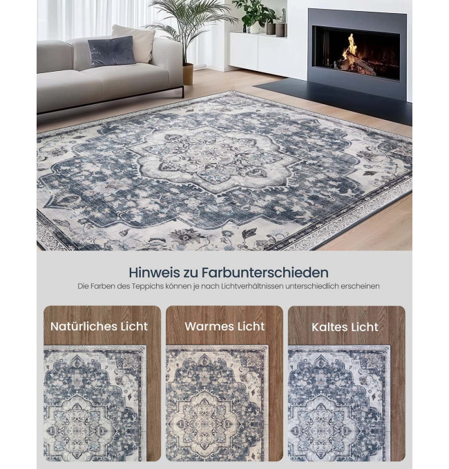 Koberec Vintage šedý / modrý