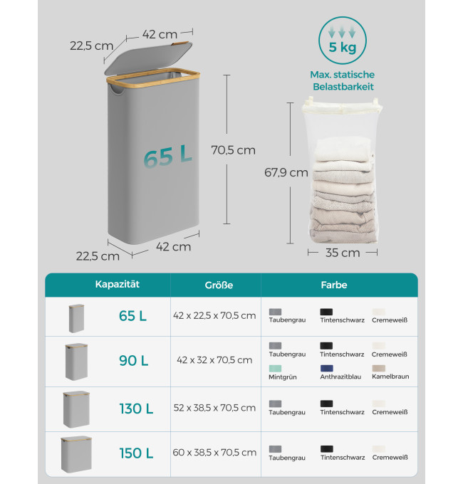 Prádelní koš 65L LCB506G01