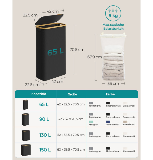 Prádelní koš 65L LCB506B01