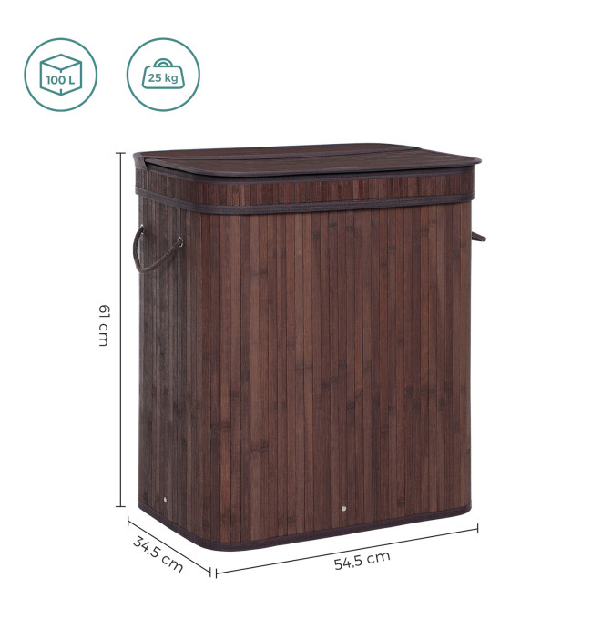Bambusový koš na prádlo 100L LCB063K02