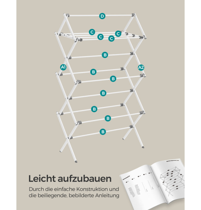 Stojací sušák na prádlo LLR770W01