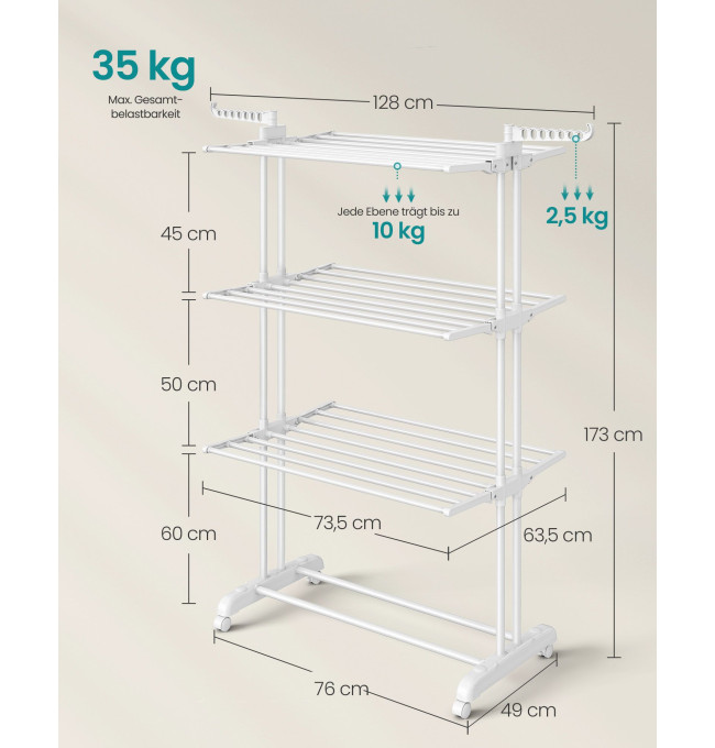Stojací sušák na prádlo LLR701W03
