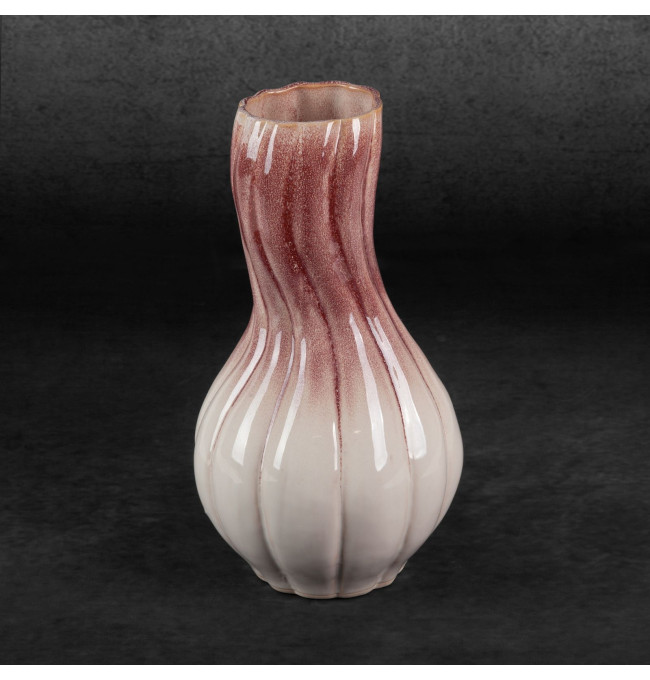 Váza EVITA 02 krémová / růžová