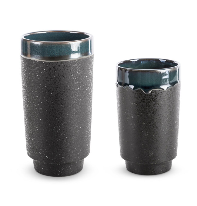 Váza HANI 02 zelená / černá