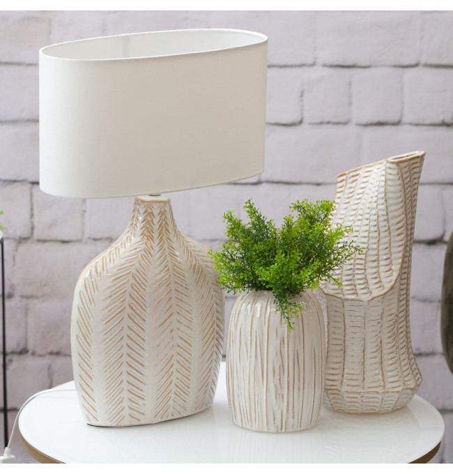 Váza LIZA 02 krémová / zlatá