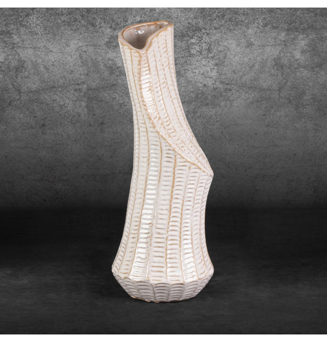 Váza LIZA 03 krémová / zlatá