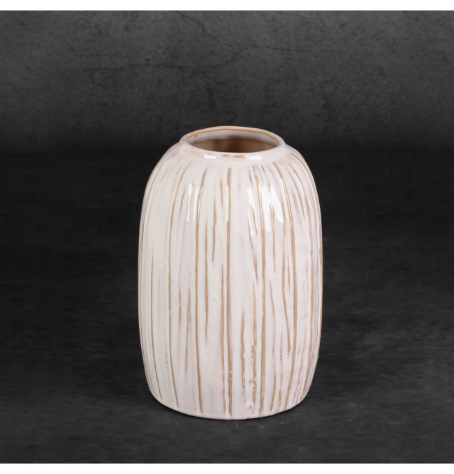 Váza LIZA 04 krémová / zlatá