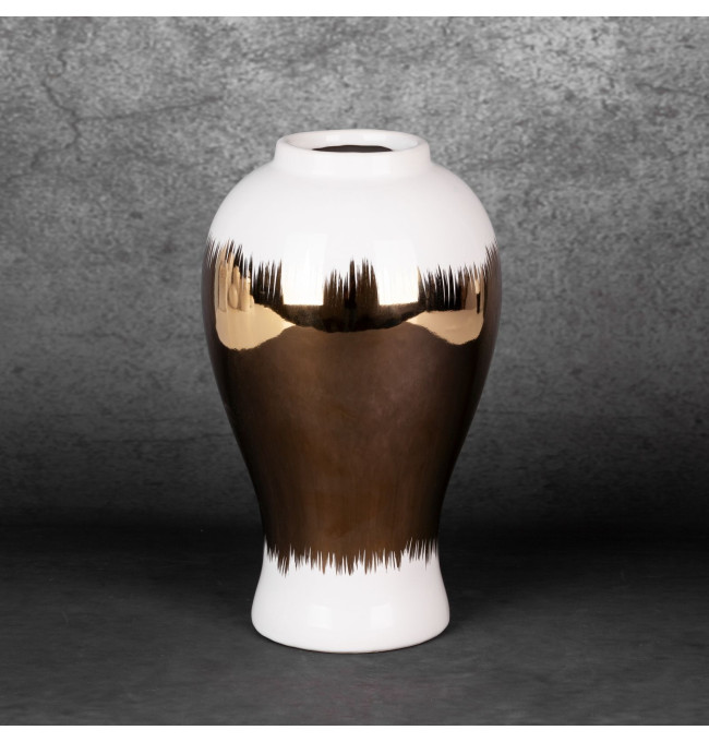 Váza TALA 01 bílá / zlatá