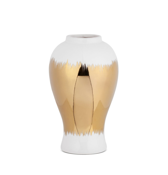 Váza TALA 01 bílá / zlatá