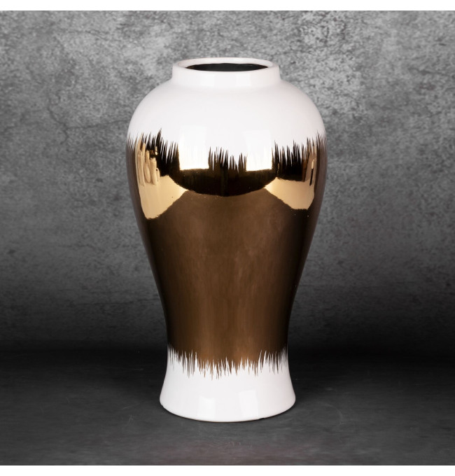 Váza TALA 02 bílá / zlatá