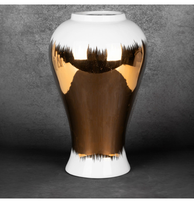 Váza TALA 03 bílá / zlatá