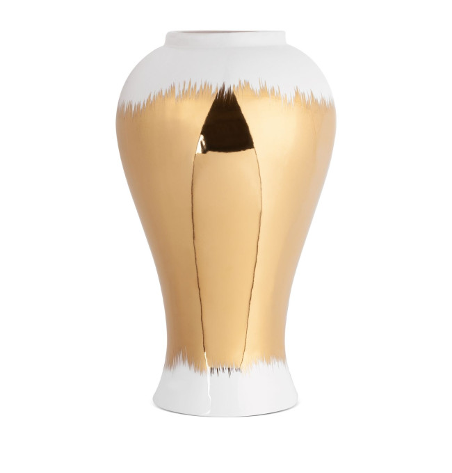 Váza TALA 03 bílá / zlatá