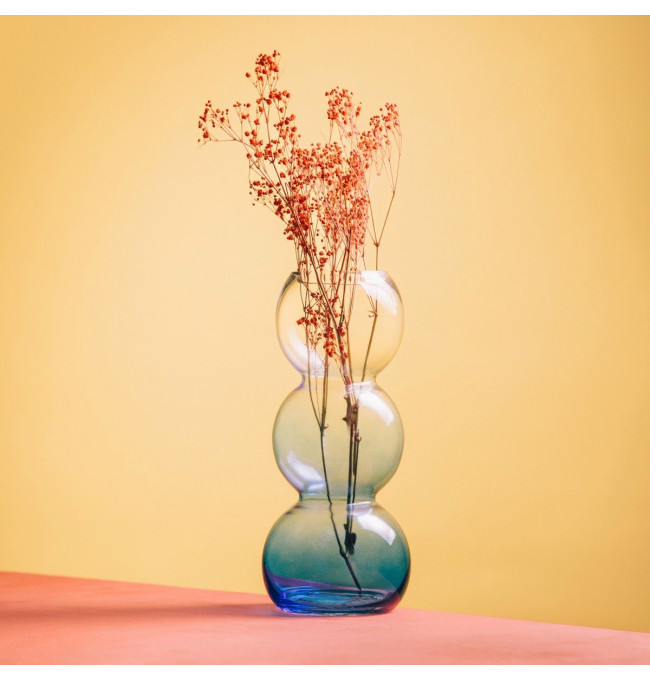 Váza VAZIA průsvitná / modrá 726804