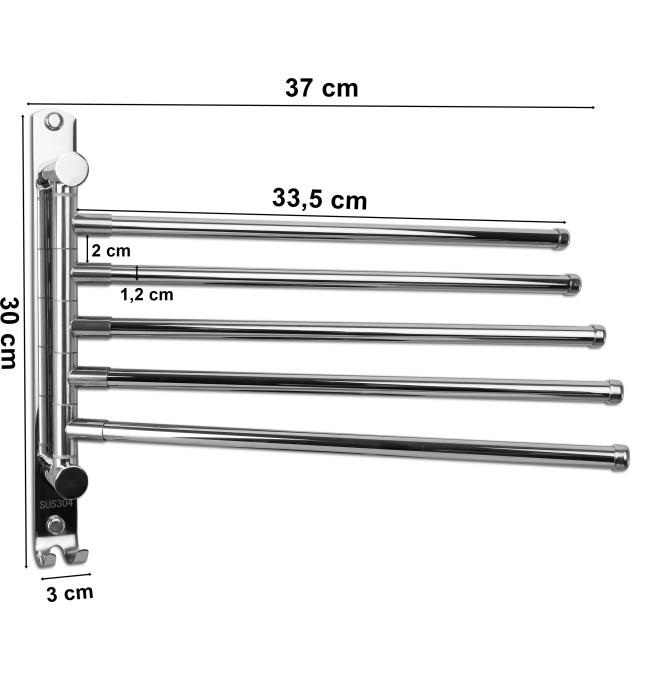 Věšák na ručníky ONTI chromový