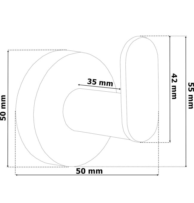 Koupelnový věšák MOKOS černý