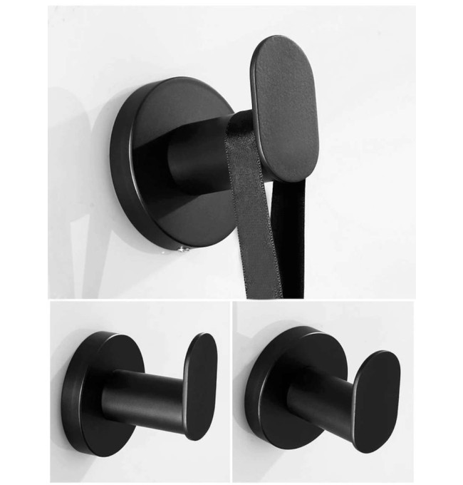 Koupelnový věšák MOKOS černý