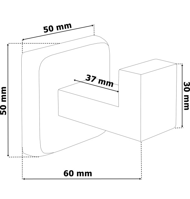 Koupelnový věšák SALUS černý