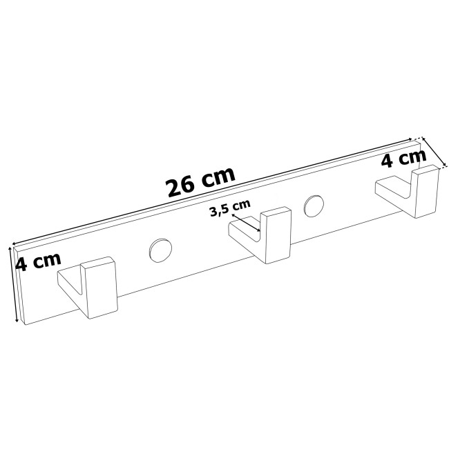 Koupelnový věšák TRIO Loft černý