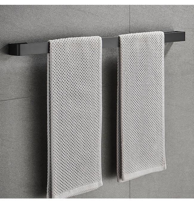 Nástěnný věšák na ručníky KASOS 30 cm černý