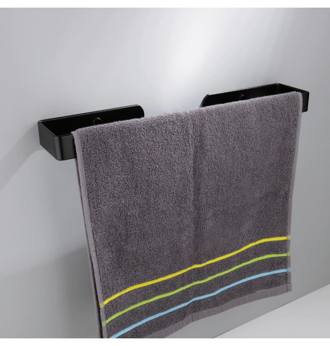 Nástěnný věšák na ručníky KASOS černý