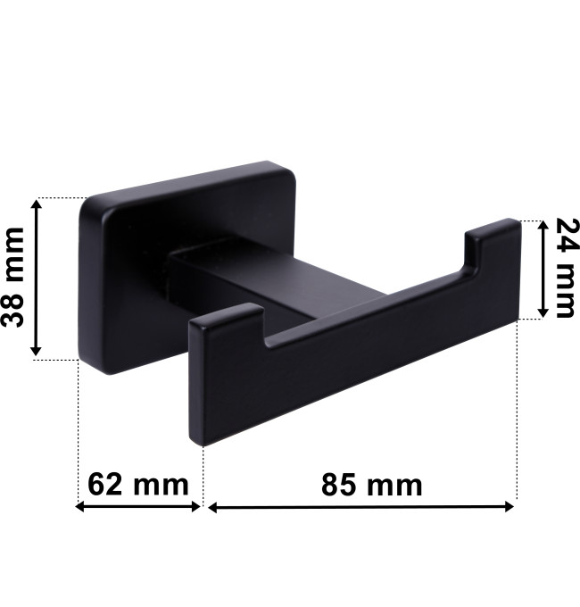 Koupelnový věšák ARGOS černý