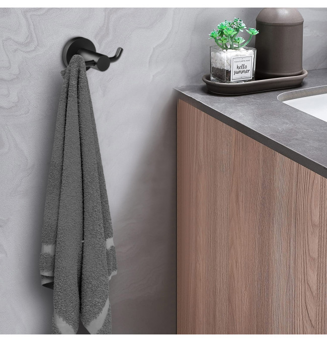 Koupelnový věšák GIARAS černý