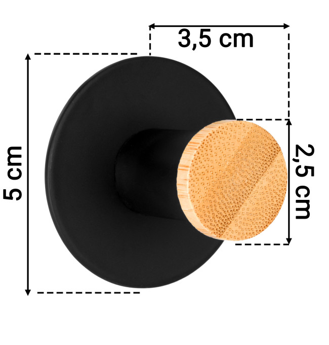 Sada dvou koupelnových věšáků KOVIR černá (2 ks)