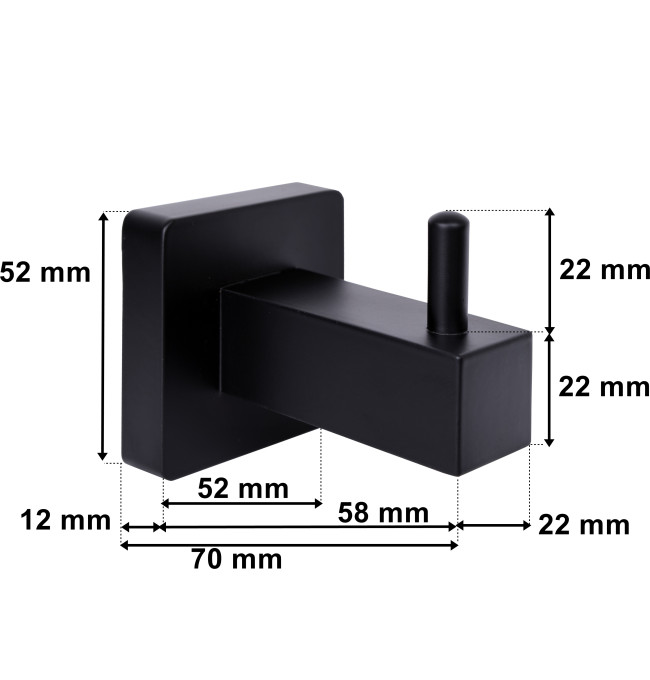 Koupelnový věšák PATRAS černý