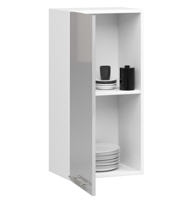 Horní kuchyňská skříňka OLIWIA W 40 H720 bílá / metalická, lesk