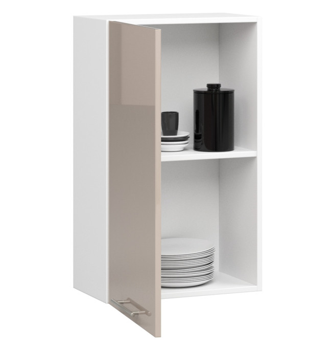 Horní kuchyňská skříňka OLIWIA W 50 H720 bílá / cappuccino, lesk
