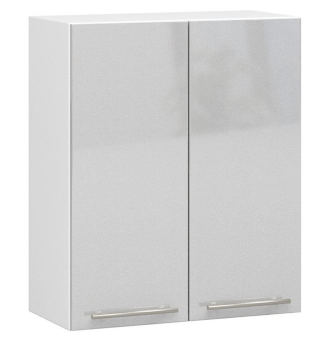 Horní kuchyňská skříňka OLIWIA W 60 H720 bílá / metalická, lesk