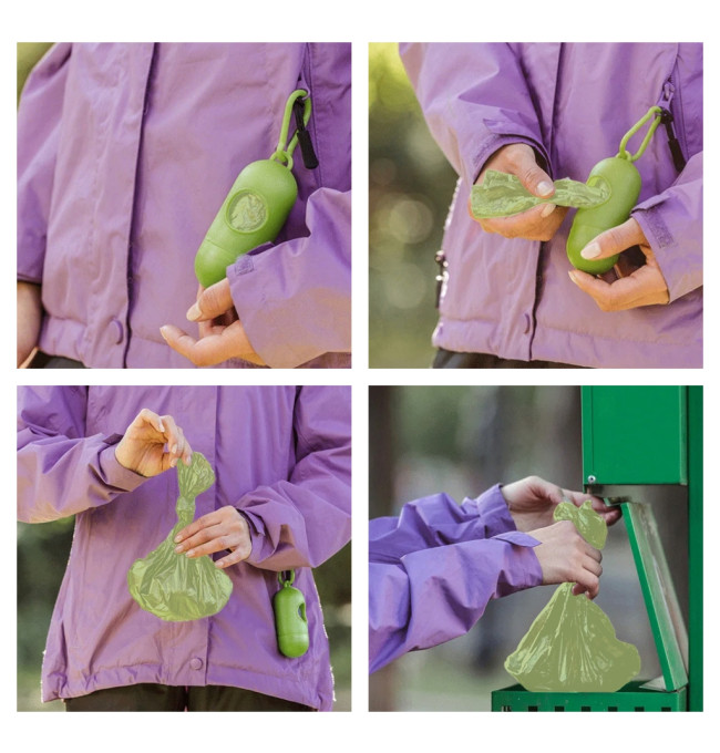 Pouzdro na sáčky pro psy GIZMO s rolkami (20 ks)