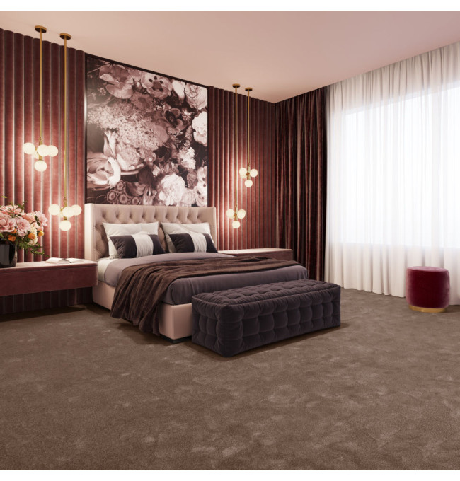 Metrážový koberec SEDUCTION hnědý