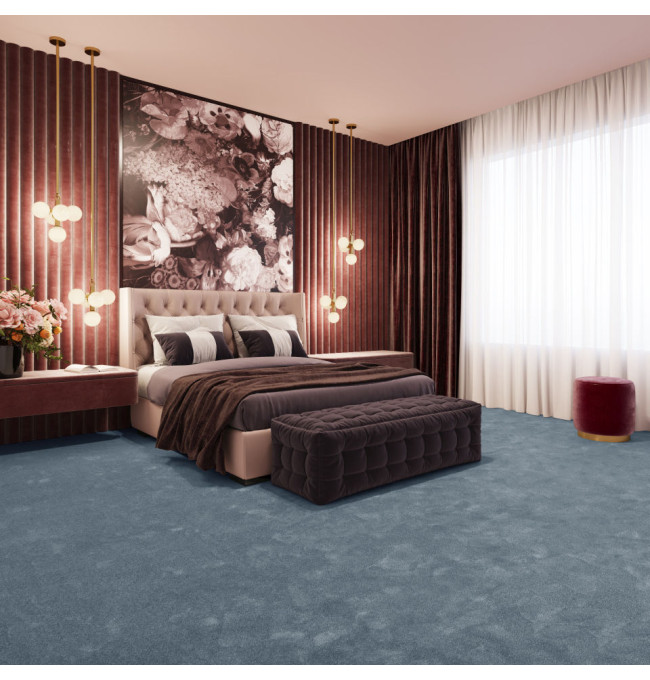 Metrážový koberec SEDUCTION modrý