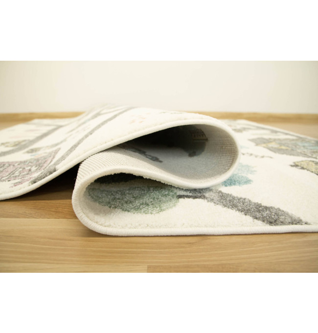 Metrážový koberec Lima 9376A uličky, krémový / světle šedý