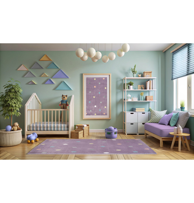 Metrážový koberec Lima C275A fialový / růžový