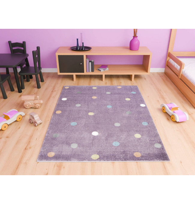 Metrážový koberec Lima C275A fialový / růžový