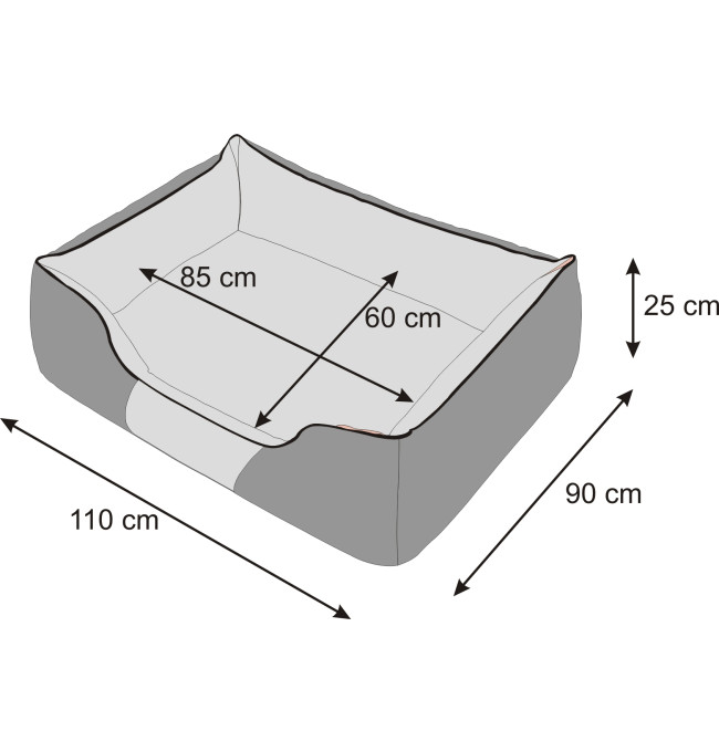 Pelíšek COMFORT XXL popel ekolen