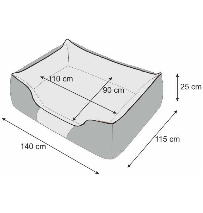 Pelíšek Comfort XXXL hnědý / béžový