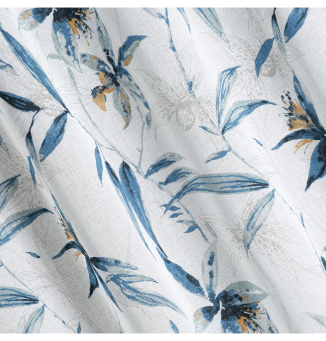 Záclona AIDA bílo-modrá - na průchodkách