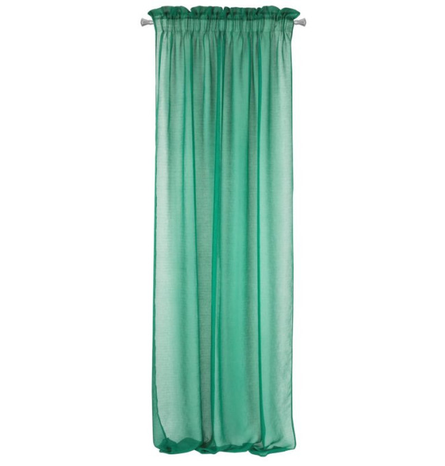 Hotová záclona METIS zelená - s tunelem