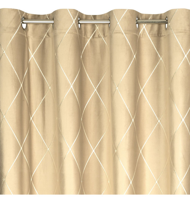 Hotový závěs PIERRE CARDIN MARGO béžový / zlatý - na průchodkách