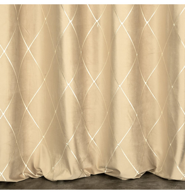 Hotový závěs PIERRE CARDIN MARGO béžový / zlatý - na průchodkách