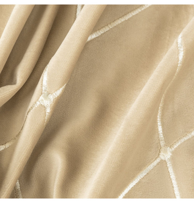 Hotový závěs PIERRE CARDIN MARGO béžový / zlatý - na průchodkách