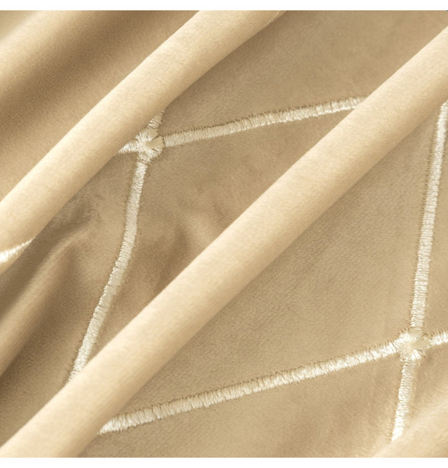 Hotový závěs PIERRE CARDIN MARGO béžový / zlatý - na průchodkách