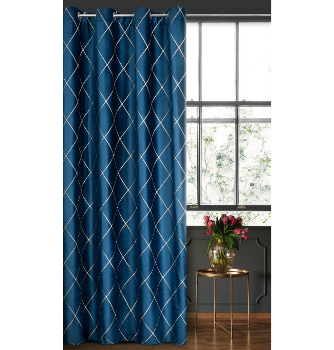 Hotový závěs PIERRE CARDIN MARGO granátový / zlatý - na průchodkách