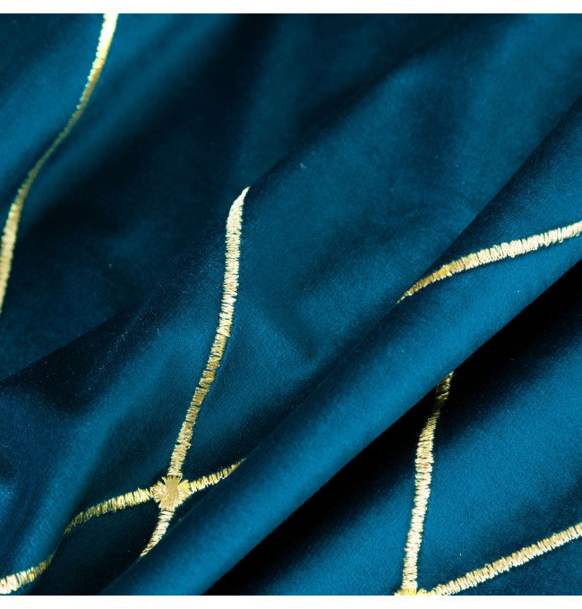 Hotový závěs PIERRE CARDIN MARGO granátový / zlatý - na průchodkách